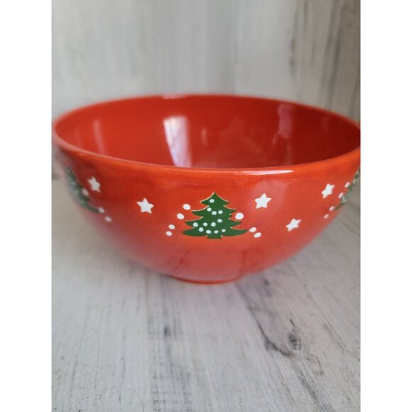 Vintage Waechtersbach large mixing bowls red xmas tree kitchen baking - Picture 4 of 5